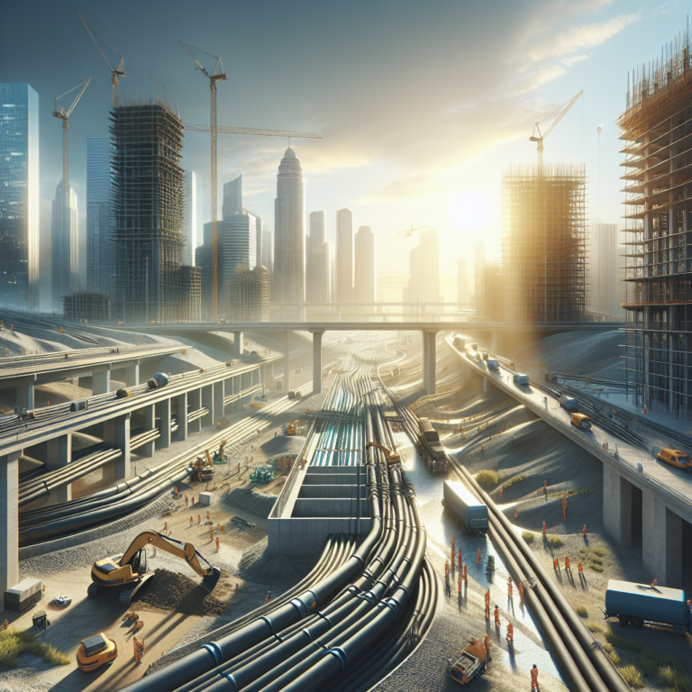 הקמת מערכת ניקוז באתר בנייה